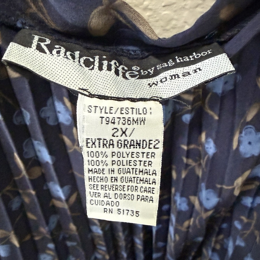 Radcliffe Sag Harbor Blue Floral Pleated Maxi Skirt Womens 2X Cottage Whimsigoth - Picture 5 of 7